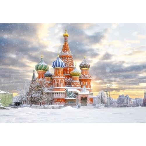 VinylBDS 200X300CM Church Photography Background Winter Backdrops Snow Sky Wedding Photography Backdrops Seamless Background