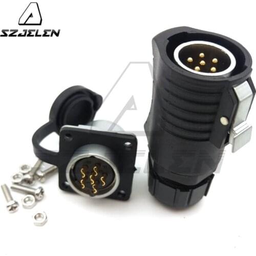 XHP20 series, 6pin waterproof connector Plug and socket,panel mount connector, Electrical industry connector