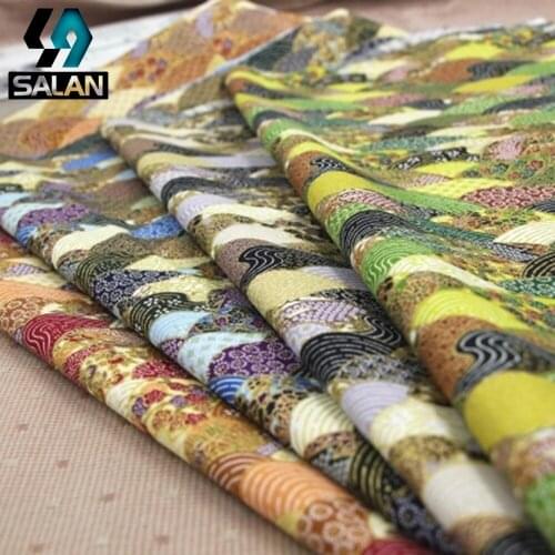 Japanese cloth dinette bronzing printing import cotton handmade bags box curtains bedding fabrics