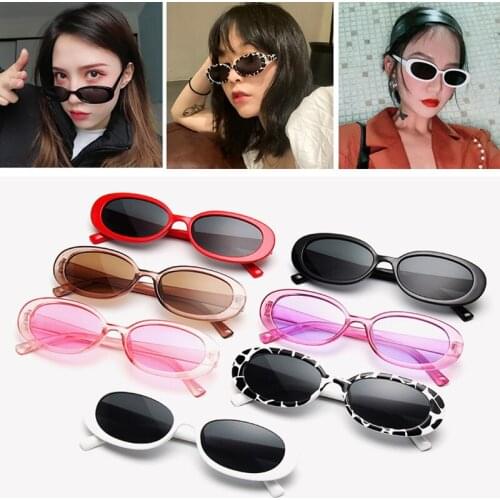 New Trendy Cow Color Small Frames Sunglasses For Women Vintage Black Pink Personality Eyeglasses Female Christmas Gift