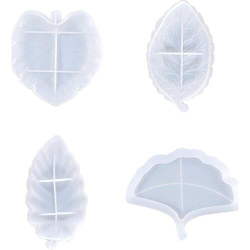 Epoxy Resin Mold Leaf Shaped Organizer Dish Mold Storage Tray Casting Silicone Mould DIY Crafts Jewelry Box Trinket Holder Mold