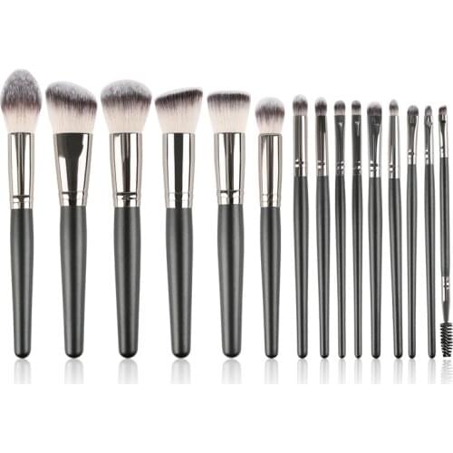 15Pcs Face Blending Eye Makeup Brush Set Eyeshadow Concealer Powder Blending Blush Shadow Kit Professional Makeup Tools