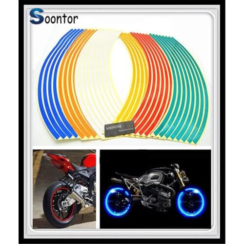 2018 New Strip Motorcycle Wheel Sticker Reflective Decal Rim Tape for Kawasaki ZZR1200 ER-5 SUZUKI GSR600 GSR750 GSX-S750