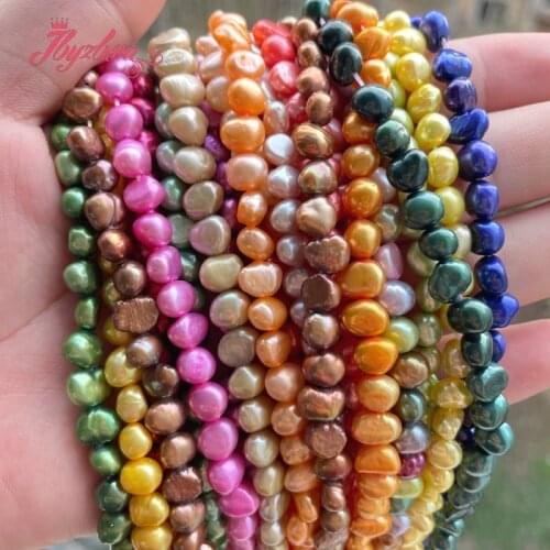 5-7mm Natural Freeform Freshwater Pearl Beads Loose Natural Stone Beads For DIY Necklace Bracelets Earring Jewelry Making 14.5"