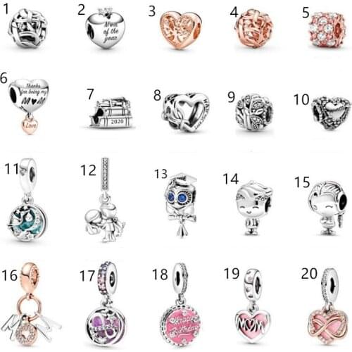 925 sterling silver 1:1 quality Graduation season charm Mothers Day gift fit original fashion bracelet women luxury jewelry