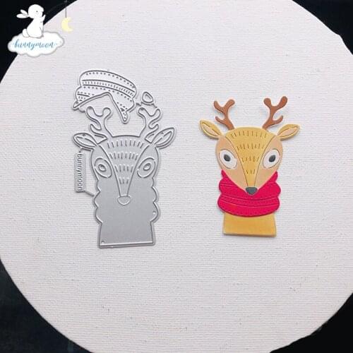 Bunnymoon Christmas deer 2020 Metal Cutting Dies Stencils for DIY Scrapbooking/photo Album Decorative Embossing DIY Paper Card