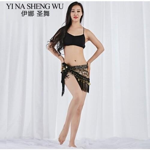 1pc Belly Dance Fringe Sequins Waist Chain Hip Scarf Dance Accessories Dense Fringes Sequins Triangle Mermaid Belt Belly Dancing