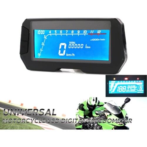 12000RPM Motorcycle LCD Digital Speedometer Universal Digital Meter Backlight Motorcycle Electronic Tachometer