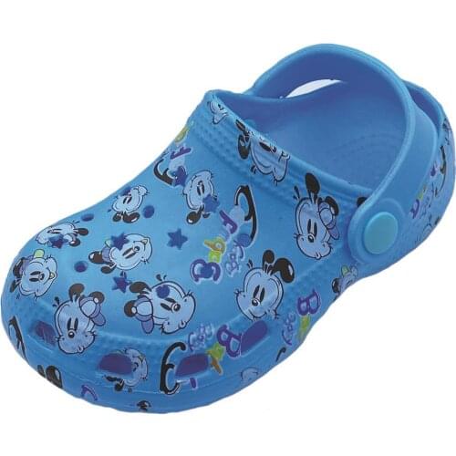 Kid Blue Mickey Mouse Design Casual Base Crocse