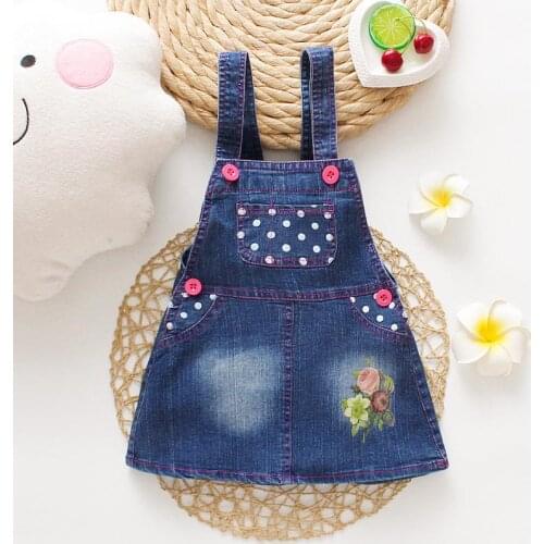 DIIMUU 1-3 Y Kids Baby Girls Denim Skirt Child Girl Fashion Print Clothes Casual Skirts Infants Children Summer Skirts