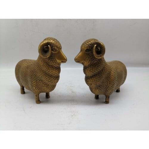 China Elaboration Brass Statue Good Luck Wealth " Small Sheep " Metal Crafts Home Decoration