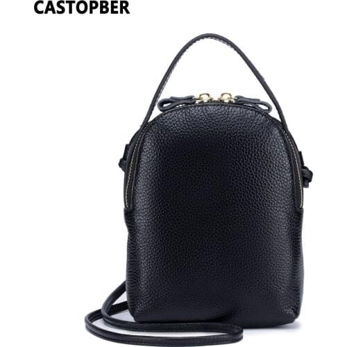 Cowhide Genuine Real Leather Cell Phone Purses For Women Vintage Women Crossbody Bags Mini Messenger Ladies Soft High Quality