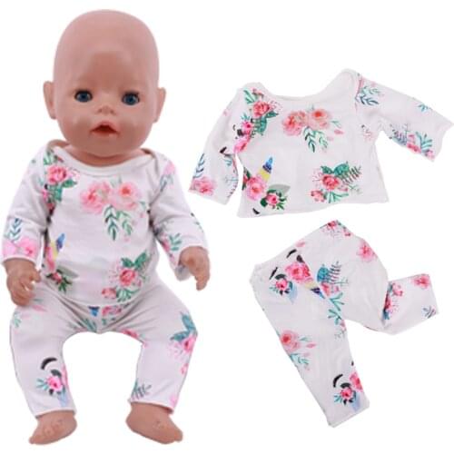 Doll Clothes Born Baby Fit 18 inch 40-43cm Unicorn dress Doll Accessories Clothes For Baby Festival Birthday Gift