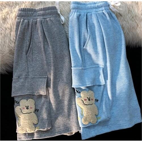 Summer Casual Personality Letter Printing Women Five-Point Pants Embroidery Love Bear Loose Street Trend Wild Men Sports Shorts