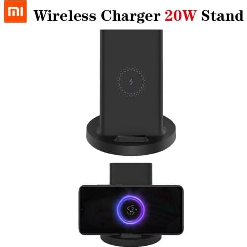 Original Xiaomi Vertical Wireless Charger 20W Stand Flash Charging Qi Compatible Multiple Safe Stand Horizontal for Mi 9 MIX 2S