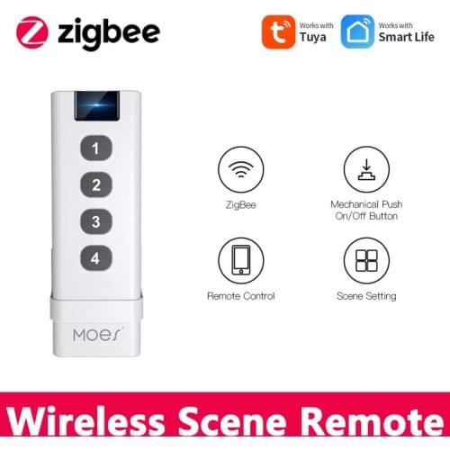 Tuya ZigBee Four-button 12 Scene Switch With Battery 4 Gang Portable Remote Control Smart Home Automation For Zigbee Gateway New