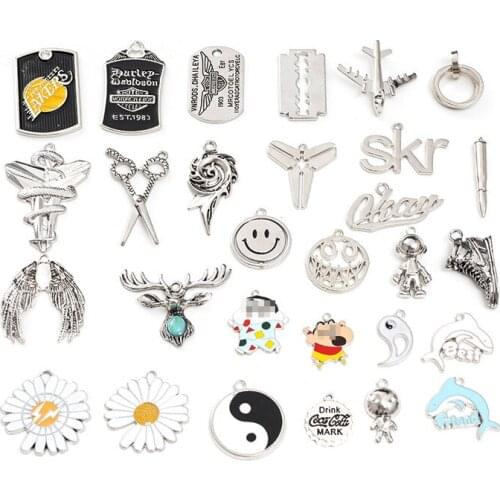 New Multi-Style White Gold Handsome Men Exquisite Womens Zinc Alloy Pendant Hip-Hop Jewelry