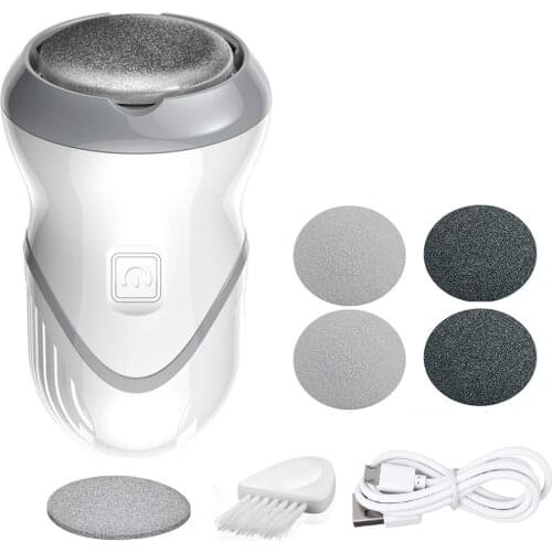Portable Electric Vacuum Adsorption Foot Grinder Electronic Foot File Pedicure Tools Callus Remover Feet Care Sander with +4PCS