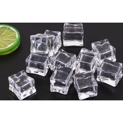 Slime Charms Supplies Toys Addition Pretend Acrylic Crystal Ice Cube Accessories DIY Decor Filler For Fluffy Clear Crystal Slime