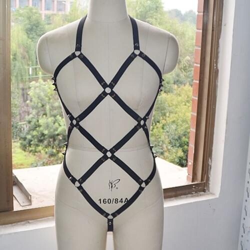 2018 Sexy black rivet body cage wire harness, the best seller free shipping, all the ladies love style