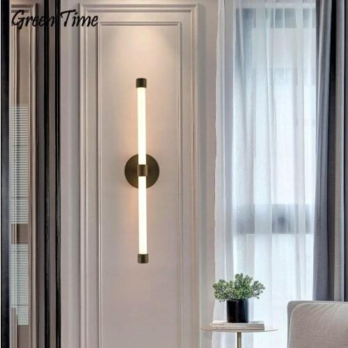 Black&Gold Modern Led Home Wall Lamp For Living room Dining room Bedroom Staircase Sconce Wall Light Acrylic Fixture 110V 220V