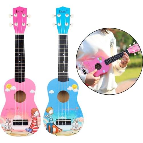 21 Inch Ukulele Soprano Handmade Guitar 4 String Ukulele Instruments Christmas Gift for Kids Beginners Musical Instruments