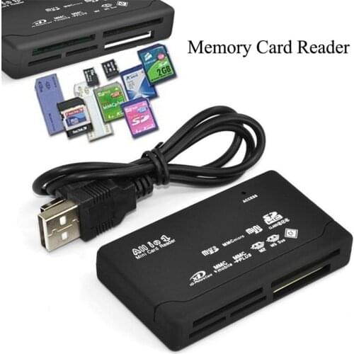 All In One Card Reader USB 2.0 SD Card Reader Adapter Support TF CF SD Mini SD SDHC MMC MS XD New