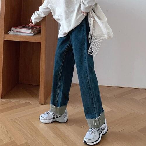 Women Light Blue High-waisted Wide-leg Jeans Fashion Brand Loose Denim Pants Female Spring Korean Casual Street Cowboy Trousers