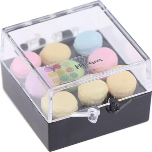 1Set 1:12 Dollhouse Miniature Macaroon Food Dessert Tea Snack Kitchen Decor Toy French Macaroon Toys