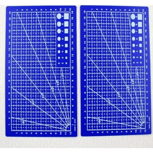 500pcs 32K 21x14cm Plastic Cutting Board Mat PVC Rectangle Grid Lines Cutting Mat Tool Cutting Pad Craft DIY Cut Tools
