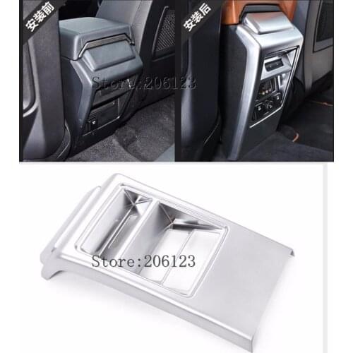 Car Rear Air Outlet Vent Frame Anti-kick Panel Trim Styling For Land Rover Discovery Sport 2015-2017 Carbon Fiber ABS