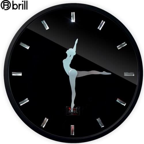 Dance Large Wall Clock Metal Creative Living Room Wall Watches Home Decor Office Decoration Modern Orloge Mural Home Watch Gift