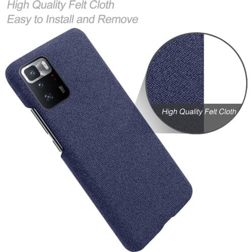 Cloth Texture Fit Case For Xiaomi Poco X3 GT Coque Luxury Febric Antiskid Cover For Xiomi POCO X3GT Pocox3 Gt 5G 6.6" 2021 Funda