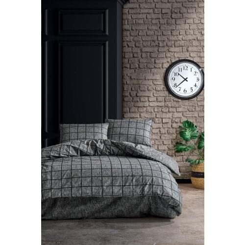 Ranforce Double Personality Wheel Veiled Duvet cover set Square Black 100 Cotton