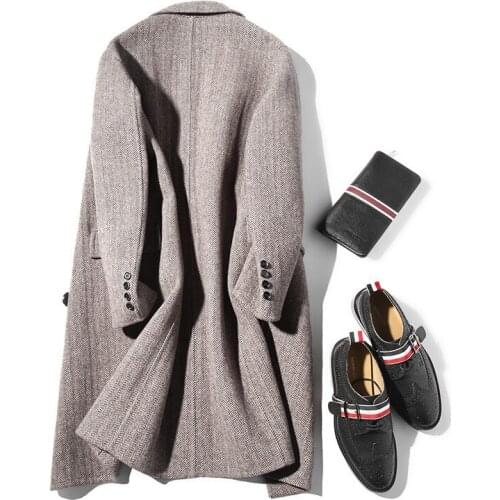 Double Breasted Wool Coat Men Handmade Double-sided Woolen Coat Spring Autumn Jacket Coat and Jacket LM18-1008KJ1567