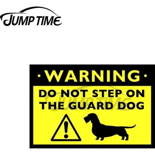 JumpTime 13 x 4cm Humorous Dachshund Warning (Wirehaired Dachshund) Window Wiper Decals Car Styling Decor Sticker JDM
