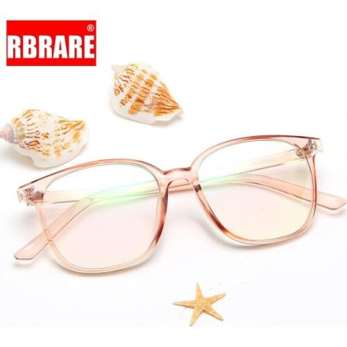RBRARE Large Frame Flat Mirror Reading Glasses Transparent Lens Oversized Square Anti-blue Light Flat Glasses Frame Men Okulary