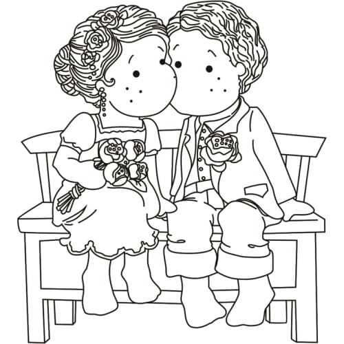 New Girl Boy Cartoon Pattern Stamp Scrapbooking Alphabet Embossing Craft Making Silicone Transparent