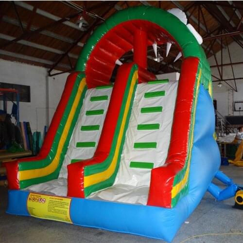 New style climbing wall inflatable bouncy cartoon frog climbing wall