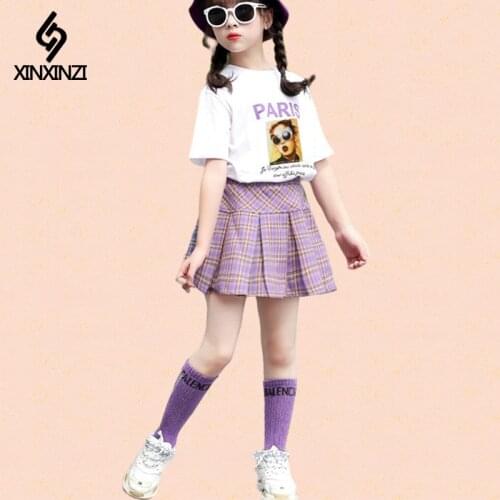 Girls Summer Wear 2021 New 7 Suits 8 Childlike 12 Sweatpants 13 Girls 10 Short-sleeved Clothes Girls Clothes 10 12 Year XXZ028