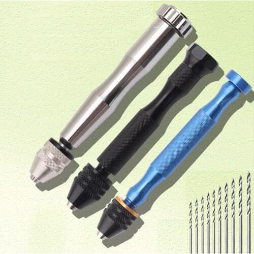 Aluminum alloy, hand twist drill, manual hole puncher, woodworking drilling tools, DIY, micro drill