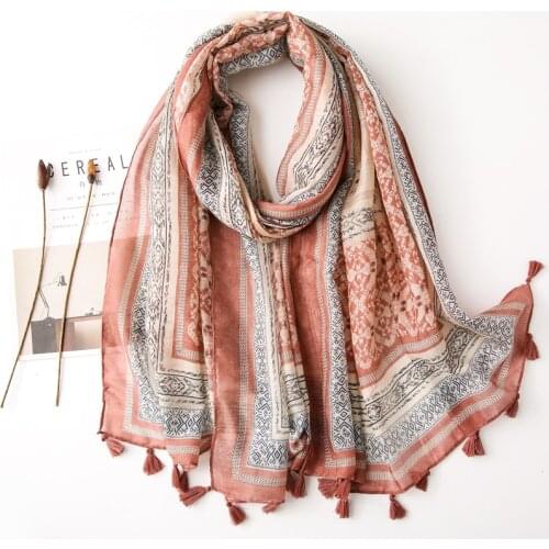 Newest 2020 Women Scarf Shawl Bohemian Ladies Head Wraps With Tassels Large Muslim Hijabs 180x90cm