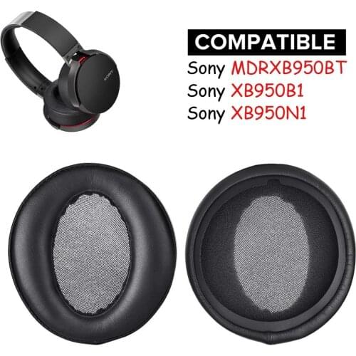Earpads Replacement Ear Pads Cushions Muffs For Sony MDR XB950BT XB950N1 XB950B1 XB950AP XB950/H Wireless Bluetooth Headphones