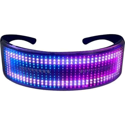 LUDA LED Glasses LED Bluetooth Full Color Luminous Glasses For Parties Festival Christmas Halloween APP Control Glasses