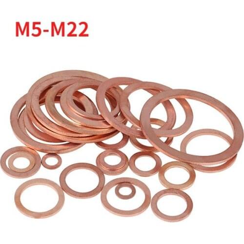 100PCS Red Copper Gasket Sealing Gaskets for Marine Watches