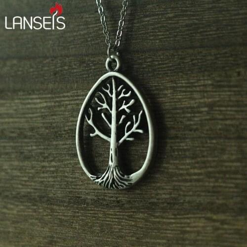 Lanseis 10pcs Oval Norse Tree Of Life Pendant Dragon Soul Jewelry unique shape New syle