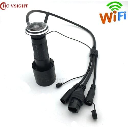 1080P HD H.264 Door Eye Peephole Wifi IP Camera Security Wide Angle FishEye Lens Peephole CCTV Network Audio Camera P2P Onvif