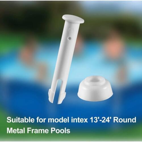 12 Pcs Plastic Pool Joint Pins & 12 Pcs Rubber Seals for Intex Above Ground Round Frame Pool Parts 28270-28273(2.36In)