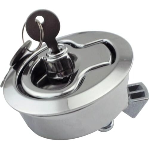 2inch Marine Hardware Cabinet Door Latch Lock Boat Cam Locker Marine Boat Hatch Latch Zinc Alloy Deck Lock Hasp with Key 50mm