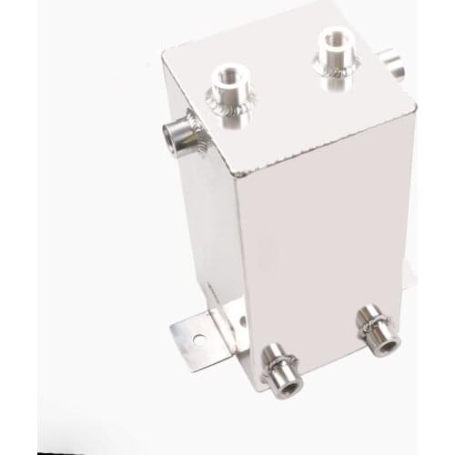 4L Aluminium Swirl 6 Port -8 ORB Fuel Polished Alloy Surge Tank TIG Welded / FUEL SURGE TANK 4L